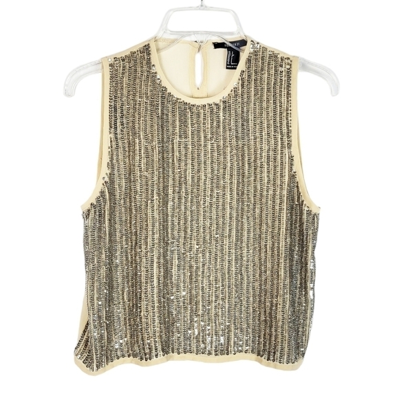 F21 sheer sequin beaded top - Picture 1 of 7